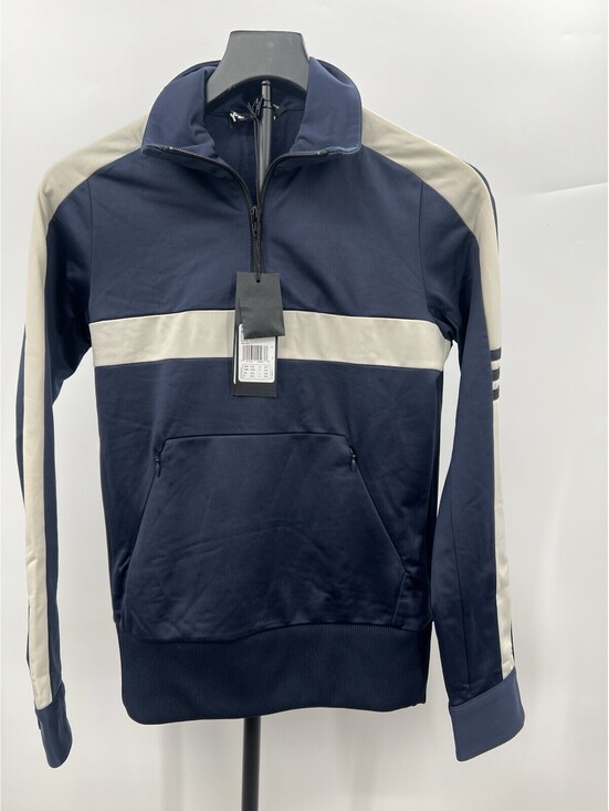 Yohji Yamamoto Tops - Y-3 Yohji Yamamoto Track Top Navy Cream Firebird Half Zip Kangaroo NWT XXS